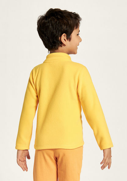 Juniors Solid Long Sleeves Pullover with Stand Neck and Pocket