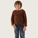 Juniors Textured Zip Through Jacket with Pockets and Long Sleeves-Sweatshirts-thumbnailMobile-0