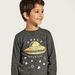 Juniors Printed Sweater with Crew Neck and Long Sleeves-Sweaters and Cardigans-thumbnailMobile-2