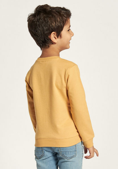 Juniors Printed Sweatshirt with Crew Neck and Long Sleeves-Sweatshirts-image-3