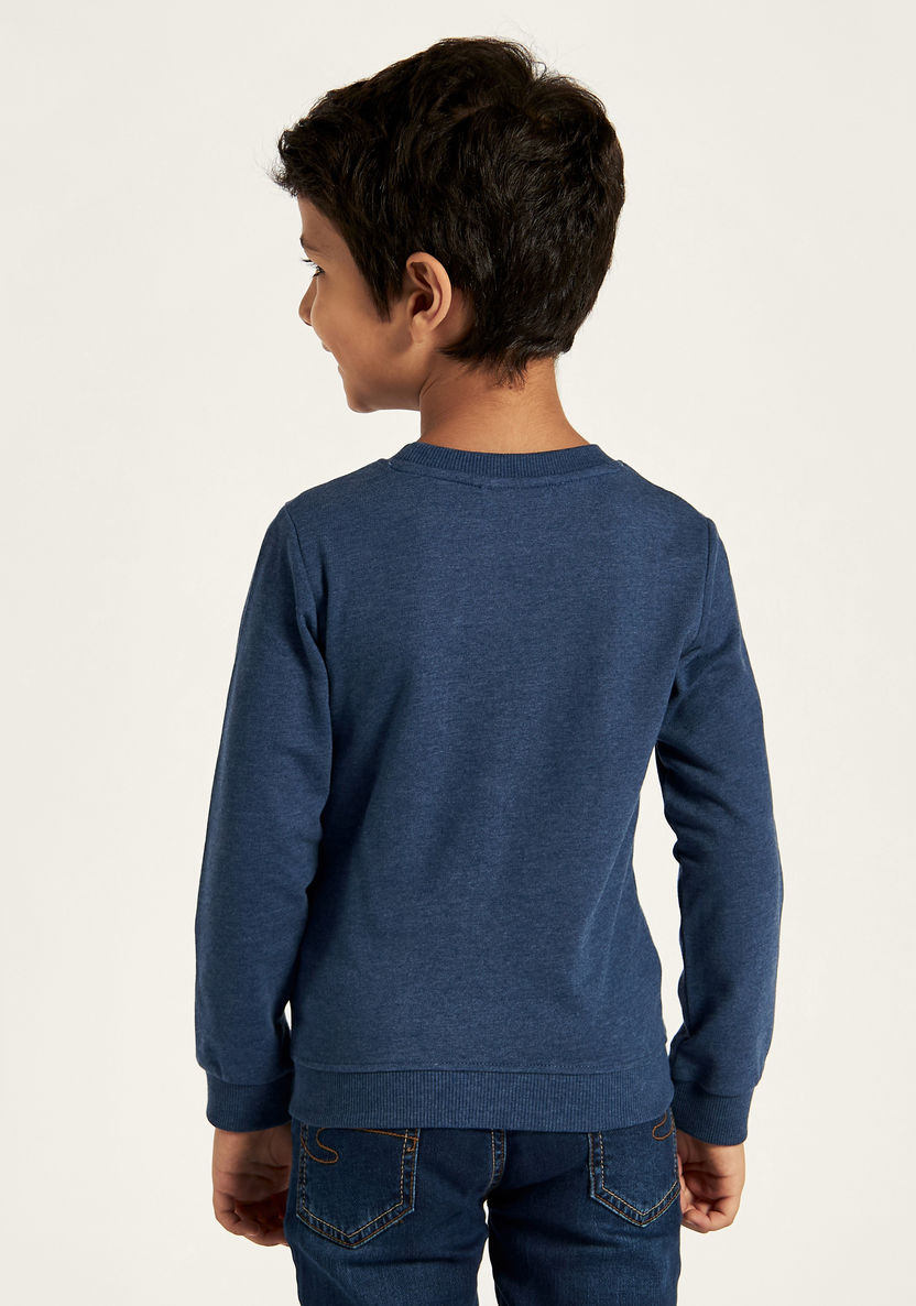 Juniors Graphic Print Sweatshirt with Long Sleeves and Crew Neck-Sweatshirts-image-3