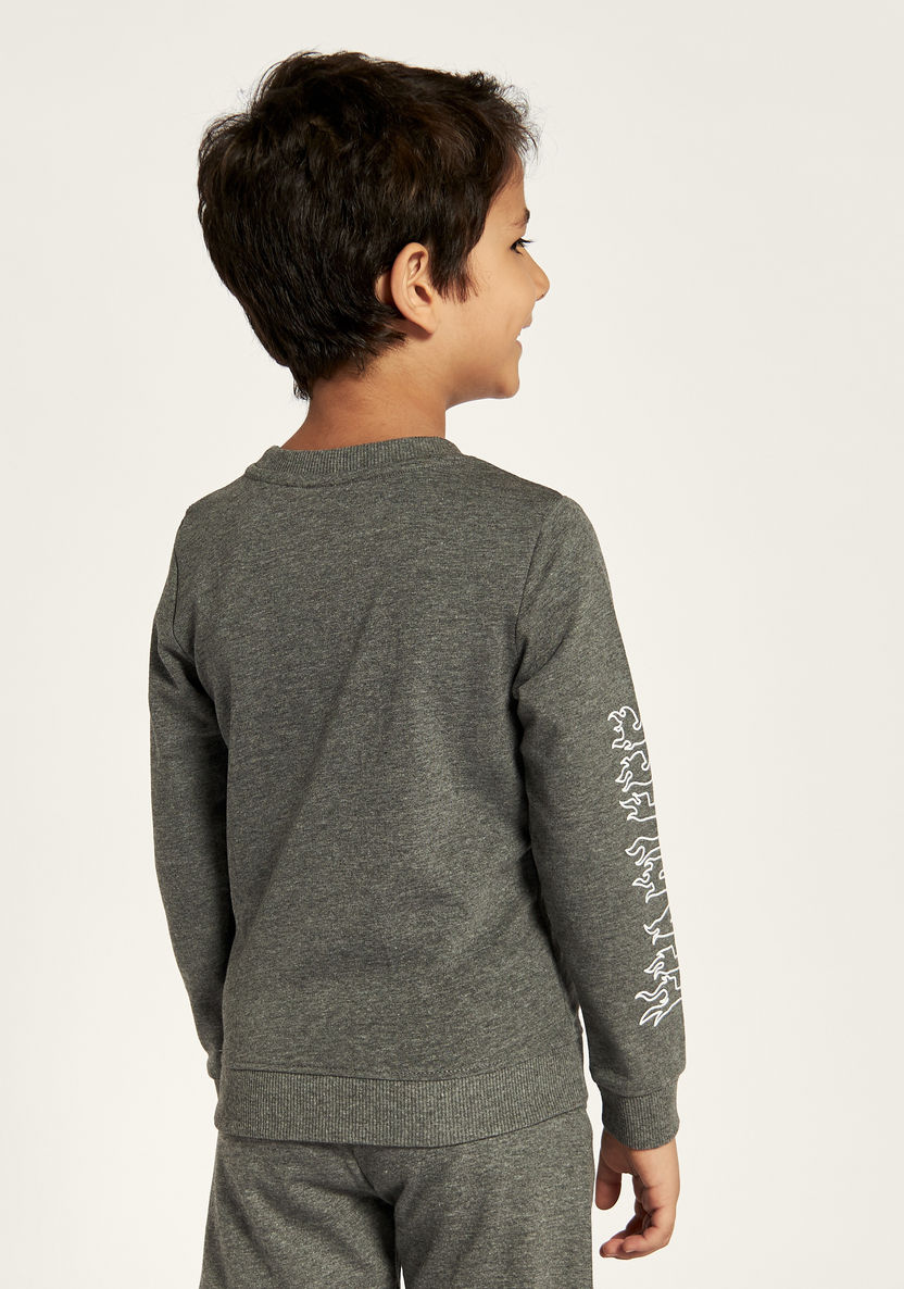 Juniors Printed Sweatshirt with Crew Neck and Long Sleeves-Sweatshirts-image-4