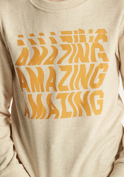 Juniors Printed Crew Neck Pullover with Long Sleeves-Sweatshirts-image-2