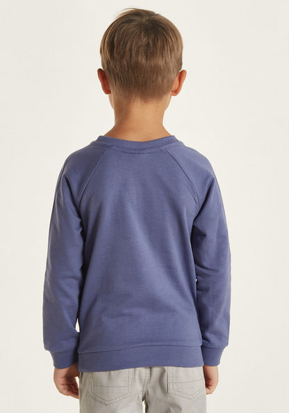 Juniors Printed Crew Neck Sweatshirt with Short Sleeves-Sweatshirts-image-3