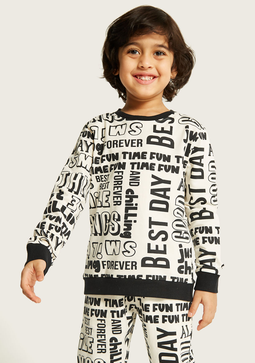 Juniors All Over Print Sweatshirt with Long Sleeves-Sweatshirts-image-1