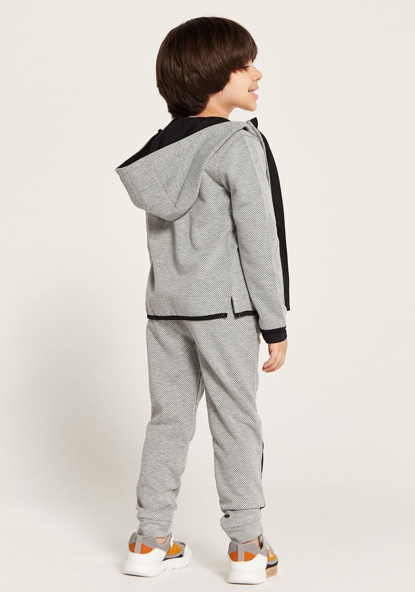 Juniors Textured Hooded Jacket and Jogger Set-Clothes Sets-image-4