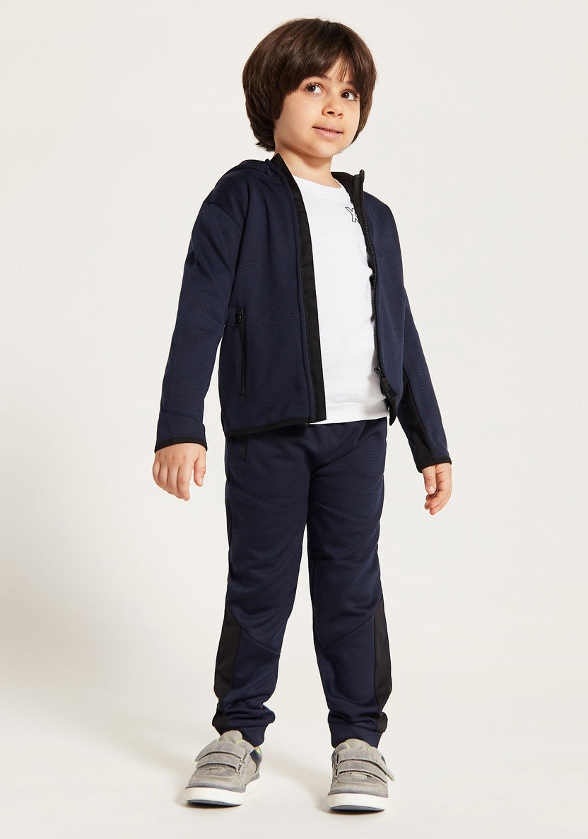 Juniors Solid Hooded Jacket and Joggers Set-Clothes Sets-image-1