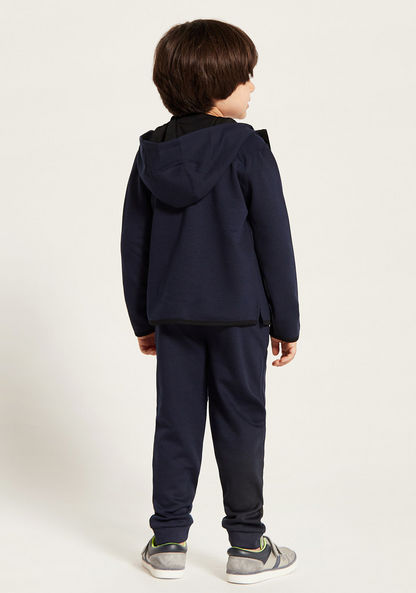 Juniors Solid Hooded Jacket and Joggers Set