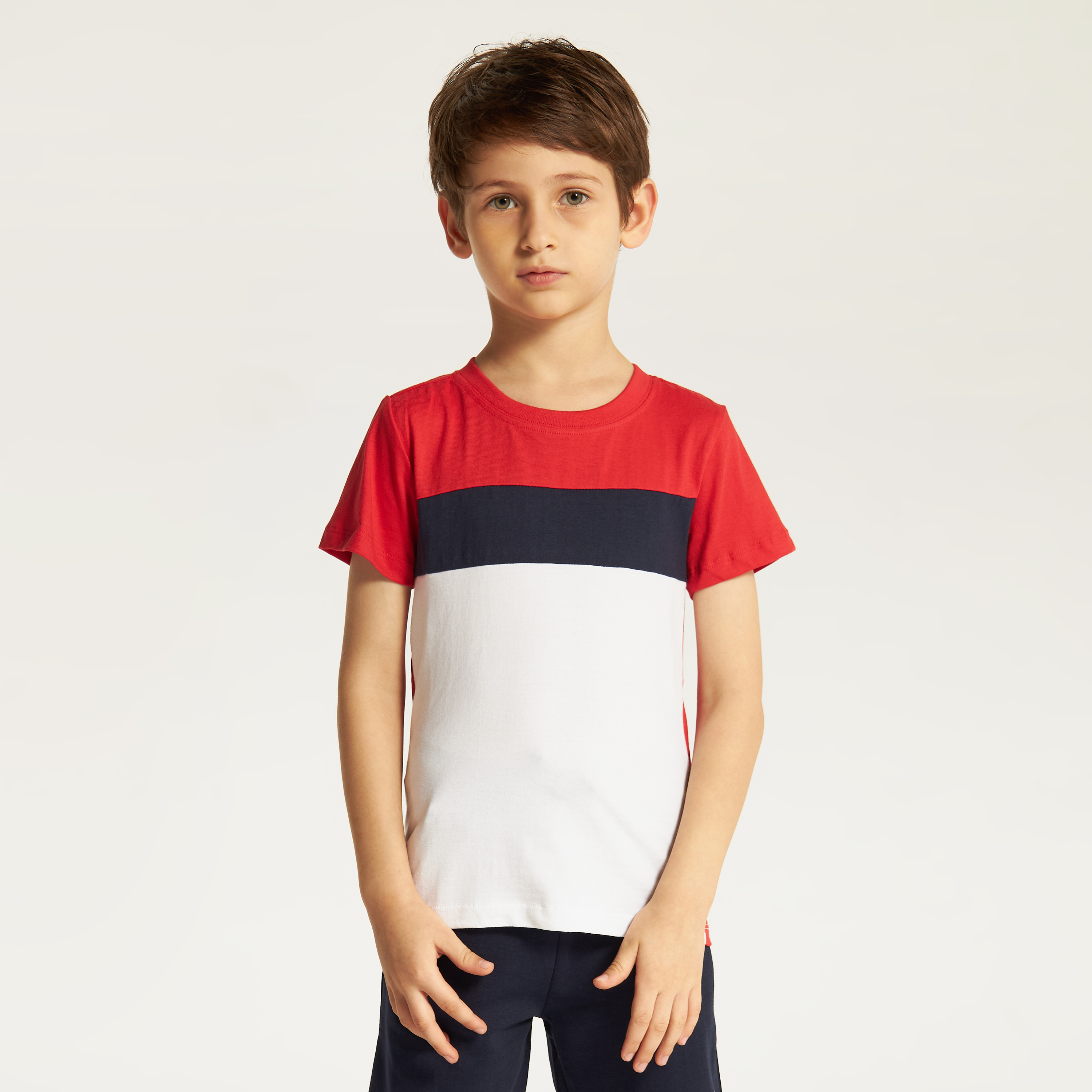 Juniors 3-Piece Printed Round Neck T-shirt and Shorts Set-boys-clothing-setsandcoords-image-6