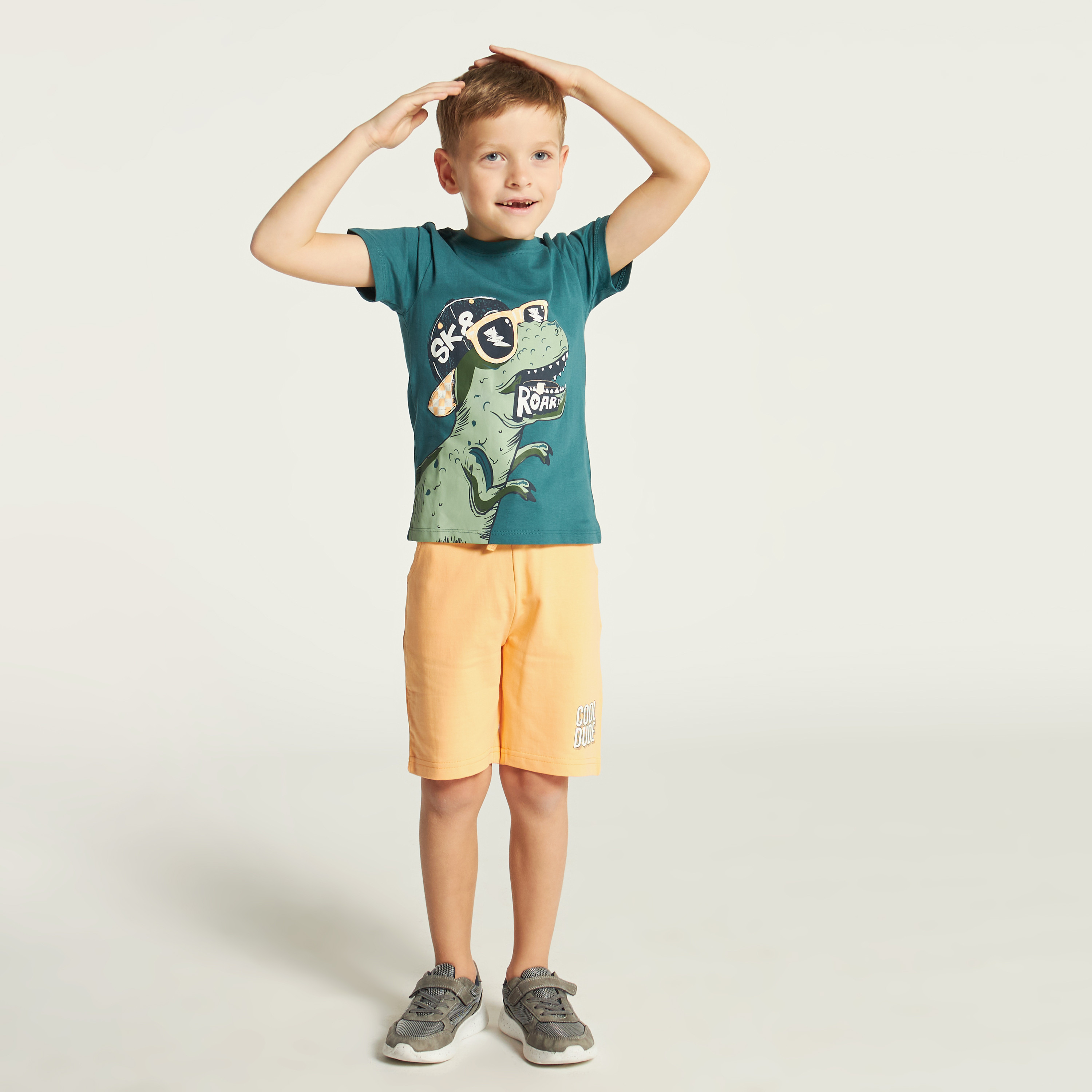 Juniors Printed 3-Piece T-shirt and Shorts Set-boys-clothing-setsandcoords-image-2