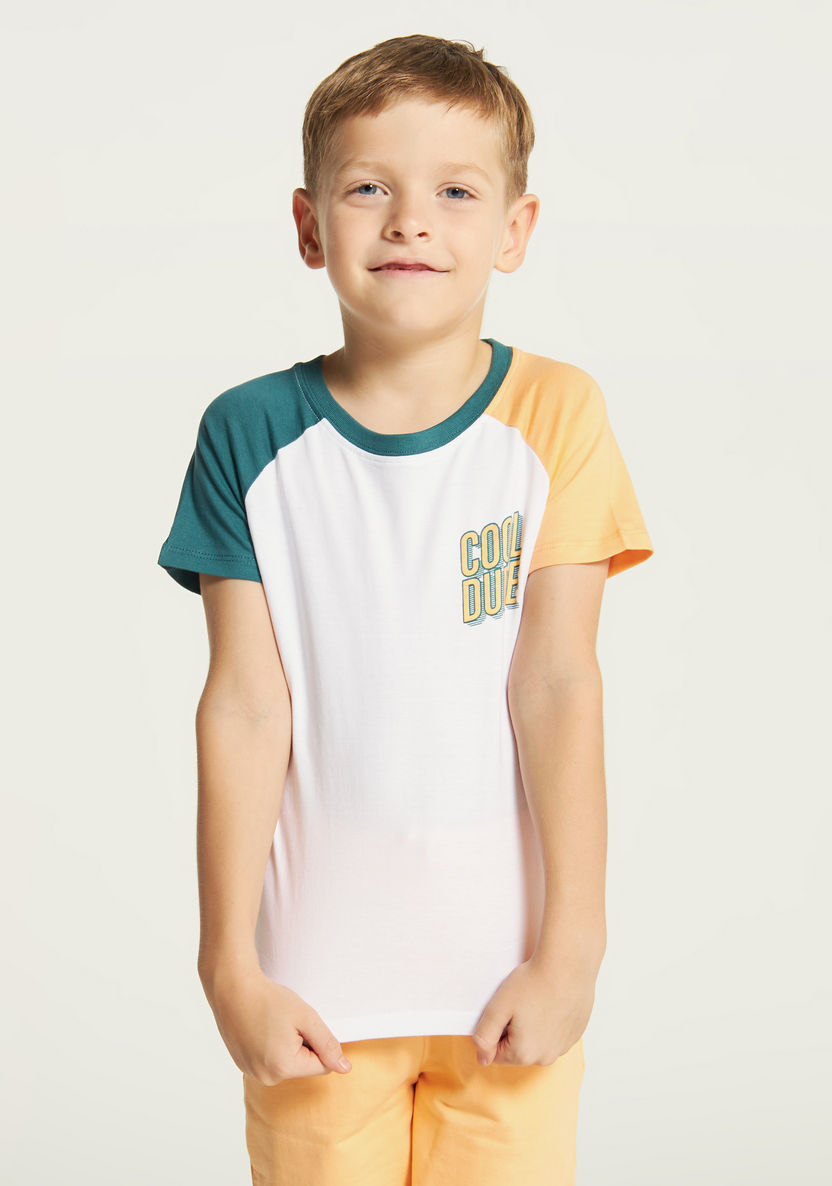 Juniors Printed 3-Piece T-shirt and Shorts Set-Clothes Sets-image-6