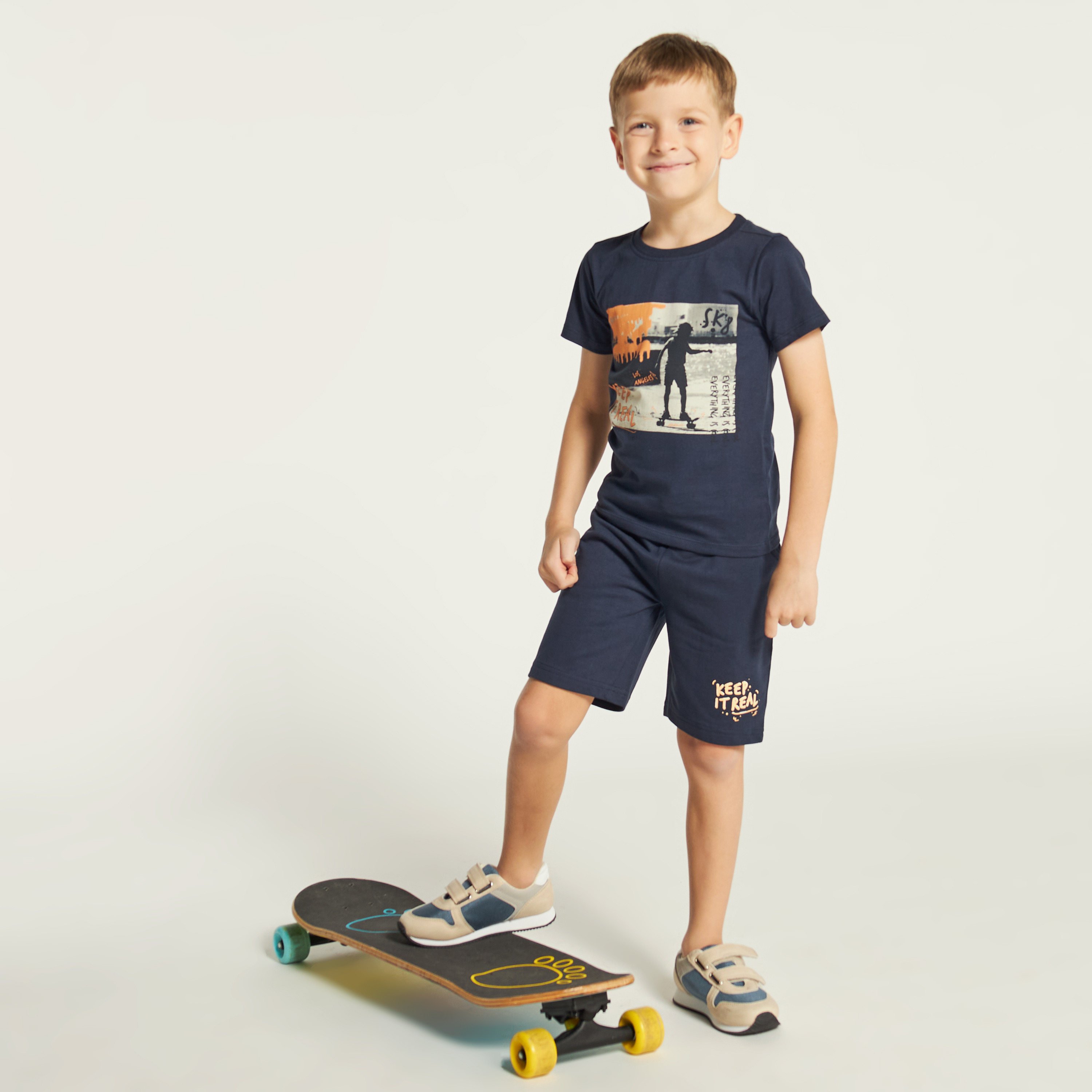 Juniors Printed 3-Piece T-shirt and Shorts Set-boys-clothing-setsandcoords-image-2
