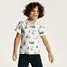 Juniors Printed Shirt with Notch Collar and Shorts Set-Clothes Sets-thumbnail-1