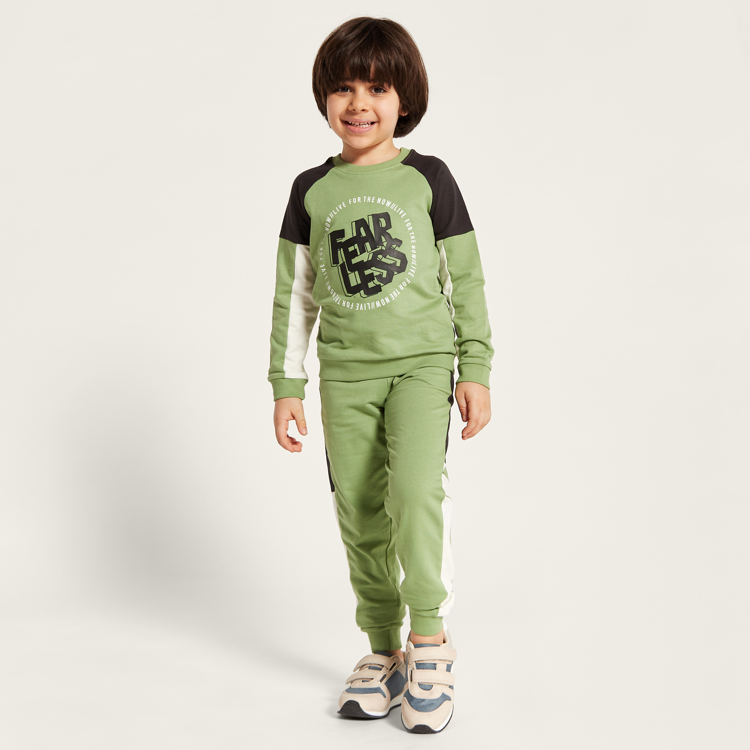 Juniors Printed Long Sleeves Sweatshirt and Joggers Set-boys-clothing-setsandcoords-image-1