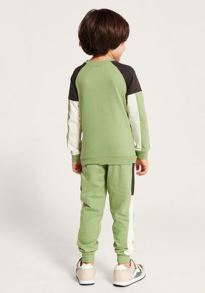 Juniors Printed Long Sleeves Sweatshirt and Joggers Set-Clothes Sets-image-4