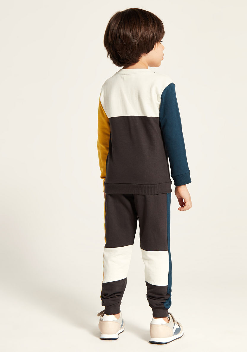 Juniors Colourblock Sweatshirt and Jogger Set-Clothes Sets-image-4