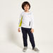 XYZ Panelled Sweatshirt with Round Neck and Zipper Pocket-Tops-thumbnailMobile-0