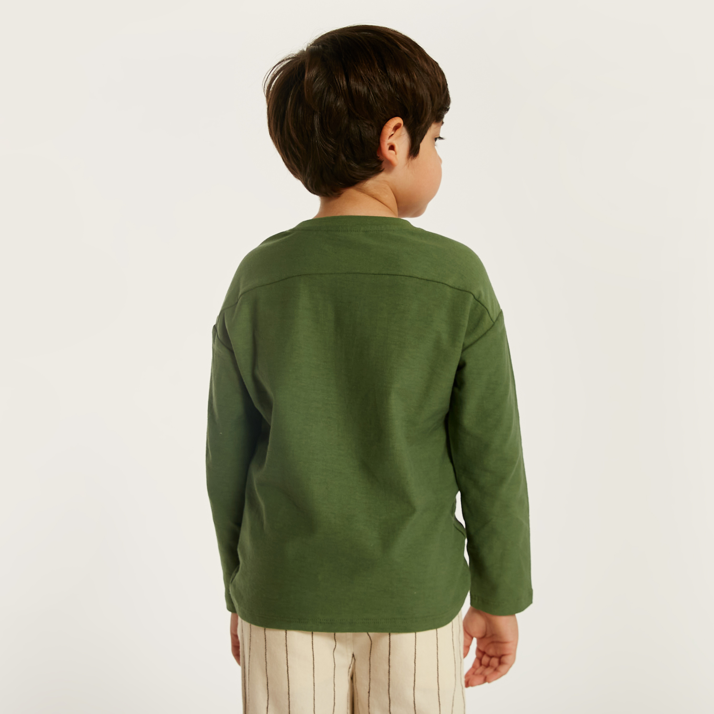 Eligo Solid T-shirt with Long Sleeves and Flap Pocket-boys-clothing-tshirtsandpolos-image-4
