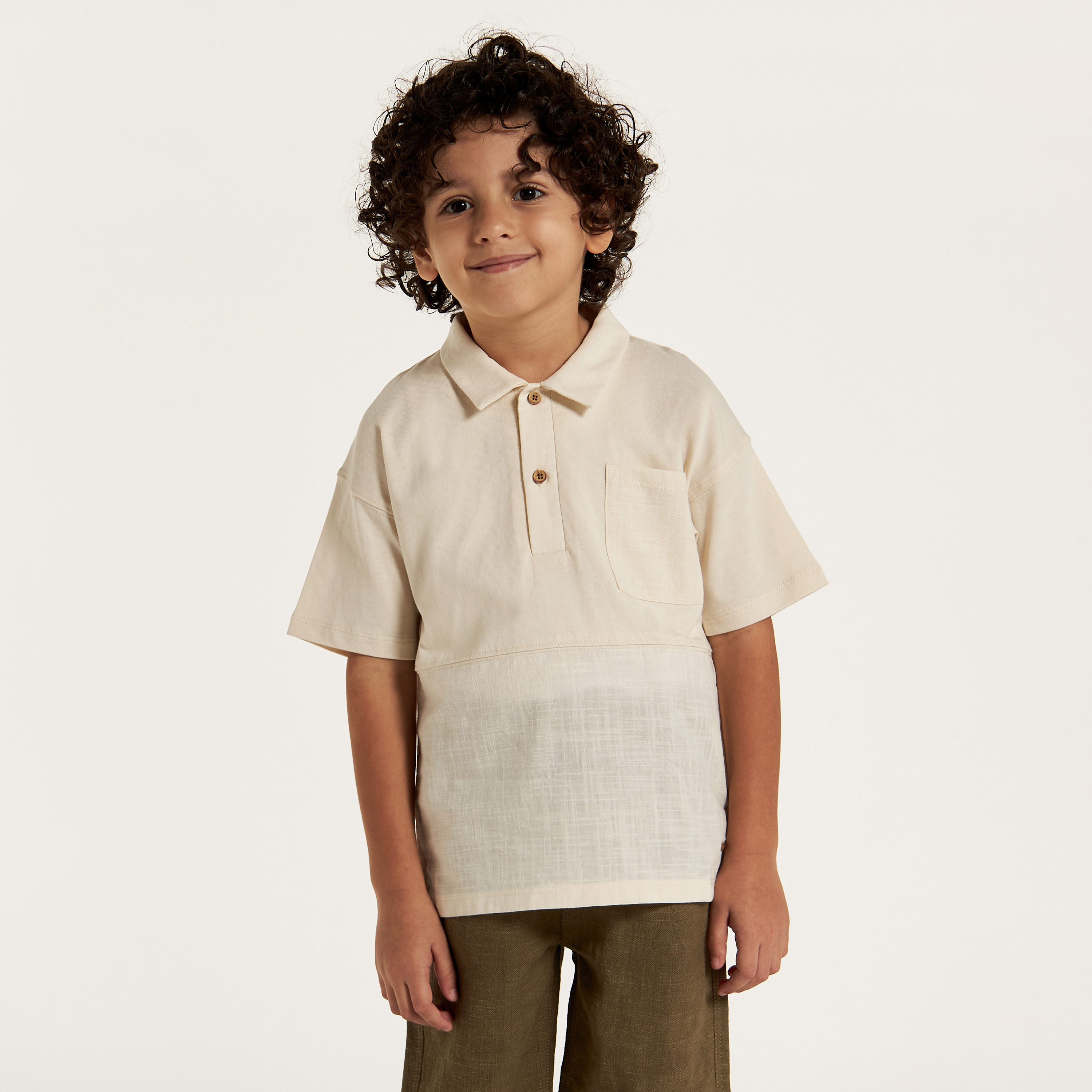 Eligo Solid Polo T-shirt with Short Sleeves and Pocket-boys-clothing-tshirtsandpolos-image-1