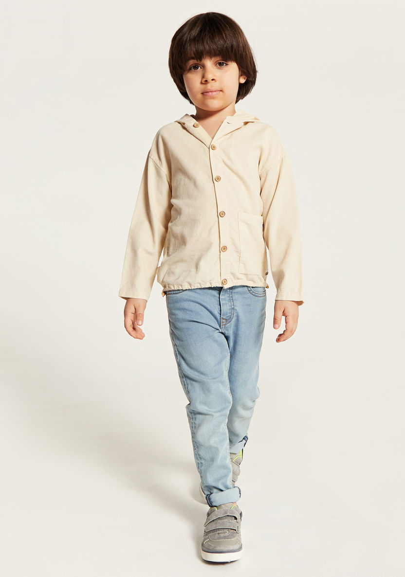 Eligo Solid Shirt with Hood and Long Sleeves-Shirts-image-0