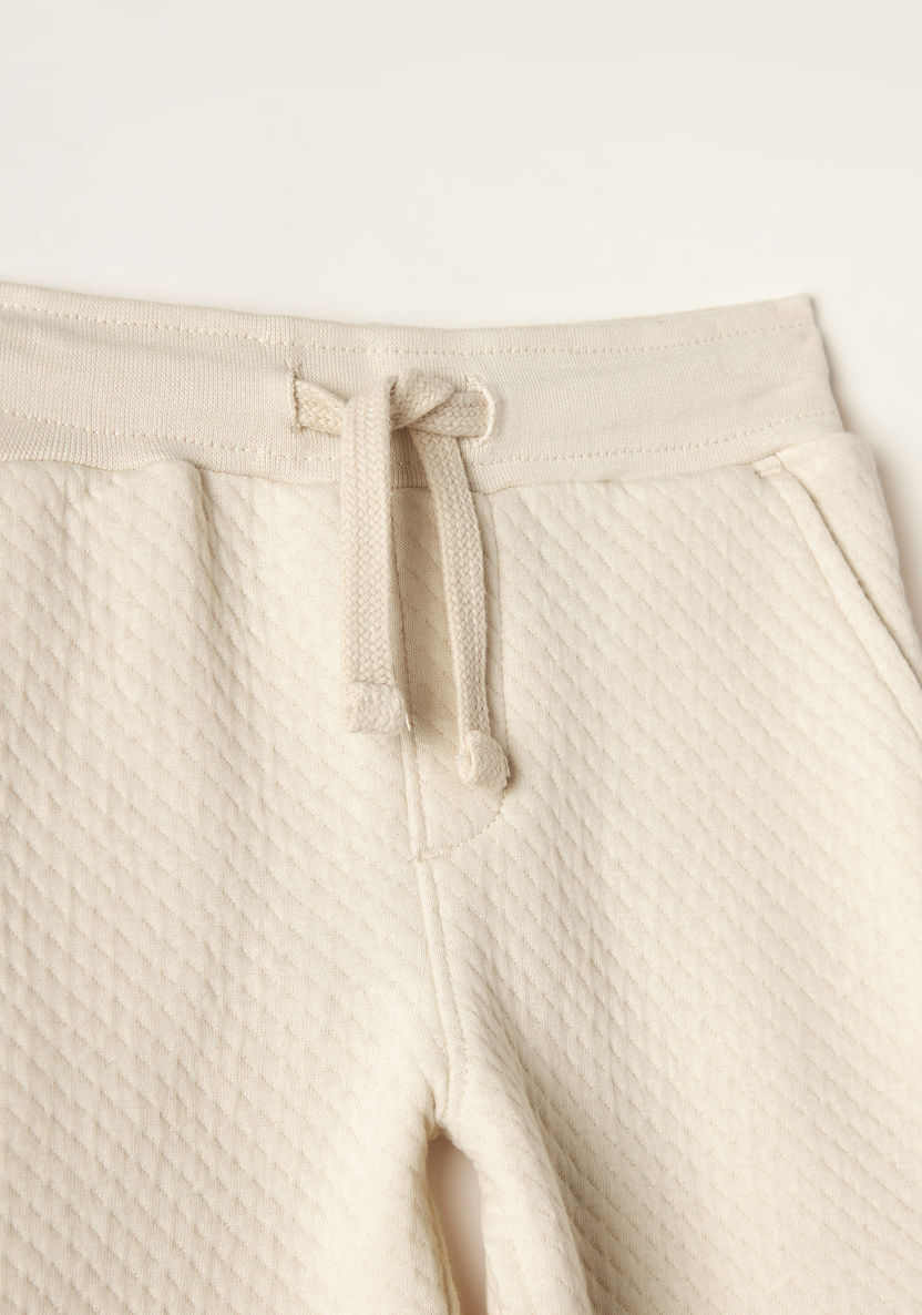 Eligo Textured Jog Pants with Drawstring Closure and Pockets-Pants-image-1