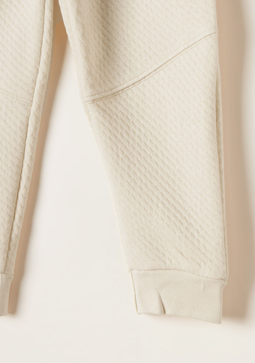 Eligo Textured Jog Pants with Drawstring Closure and Pockets-Pants-image-2
