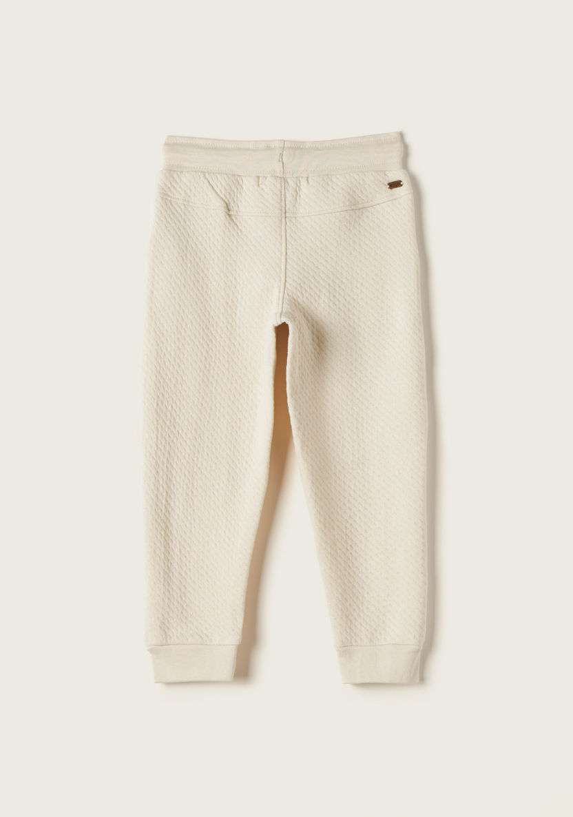 Eligo Textured Jog Pants with Drawstring Closure and Pockets-Pants-image-3