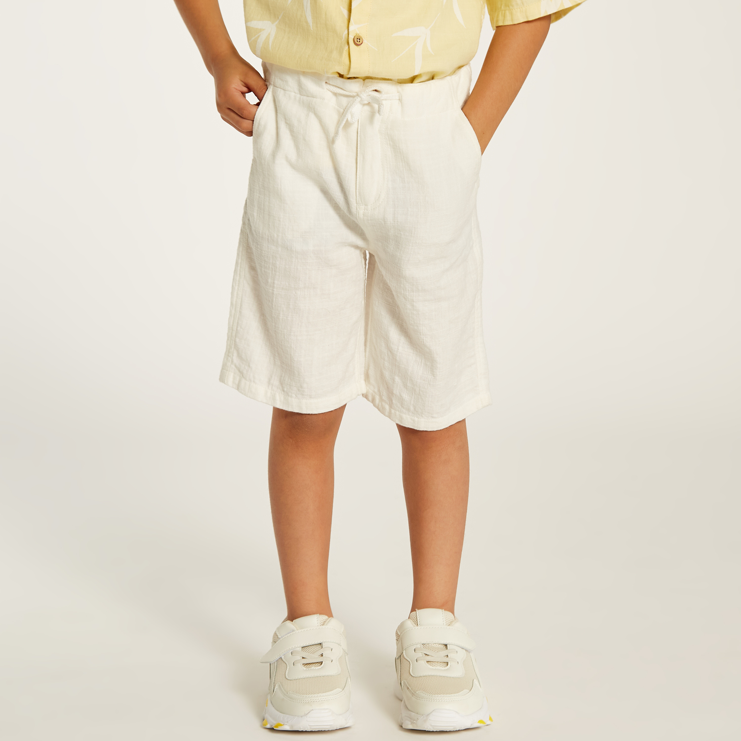 Eligo Solid Mid-Rise Shorts with Drawstring Closure and Pockets-baby-boys-clothing-bottoms-shorts-image-3