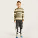 Eligo Striped Crew Neck Pullover with Long Sleeves-Sweaters and Cardigans-thumbnail-1