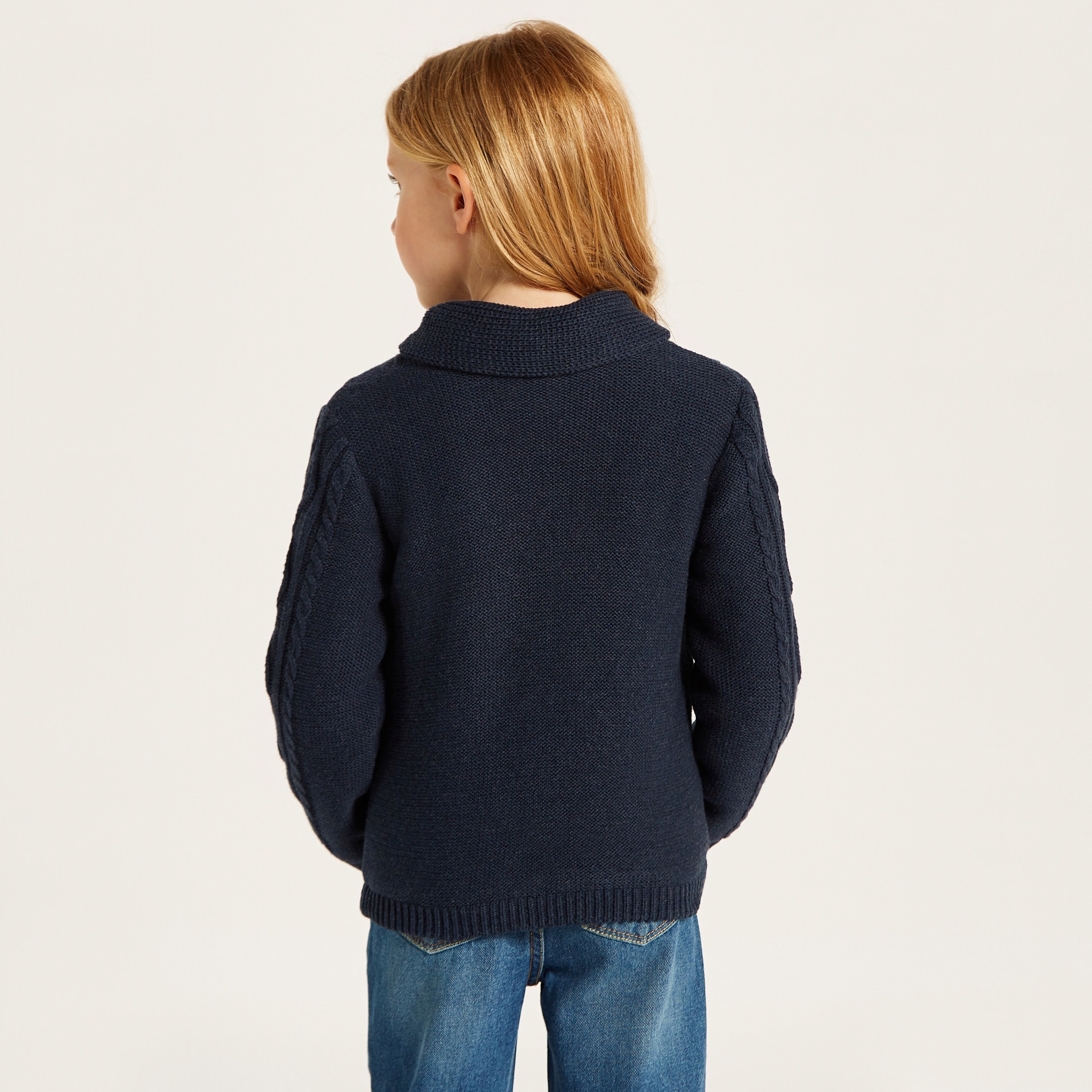 Eligo Textured Cardigan with Long Sleeves and Button Closure-girls-clothing-jumpersandcardigans-image-4