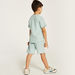 Checked Crew Neckline T-shirt and Mid-Rise Shorts Set-Clothes Sets-thumbnail-5