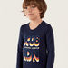 Lee Cooper Printed Crew Neck T-shirt with Long Sleeves-T Shirts-thumbnailMobile-2