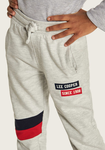 Lee Cooper Printed Joggers with Drawstring Closure and Pocket