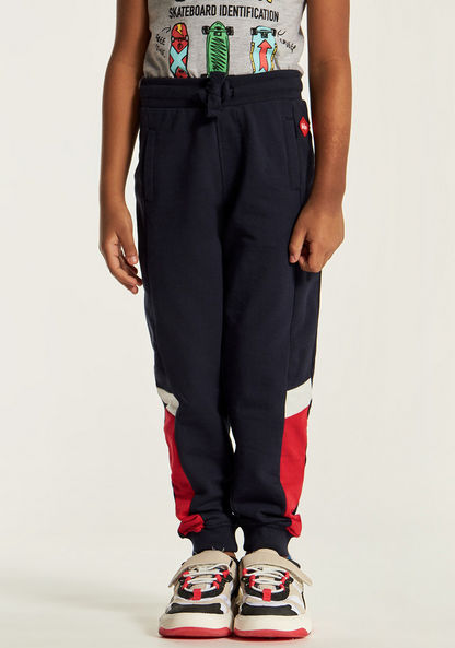 Lee Cooper Colourblock Joggers with Drawstring Closure and Pocket