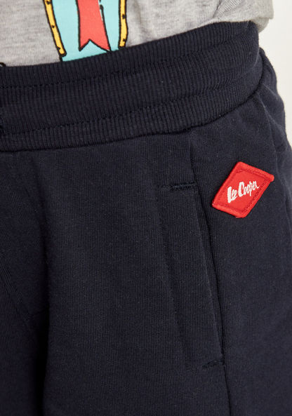 Lee Cooper Colourblock Joggers with Drawstring Closure and Pocket