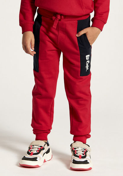 Lee Cooper Colourblock Joggers with Drawstring Closure and Pockets