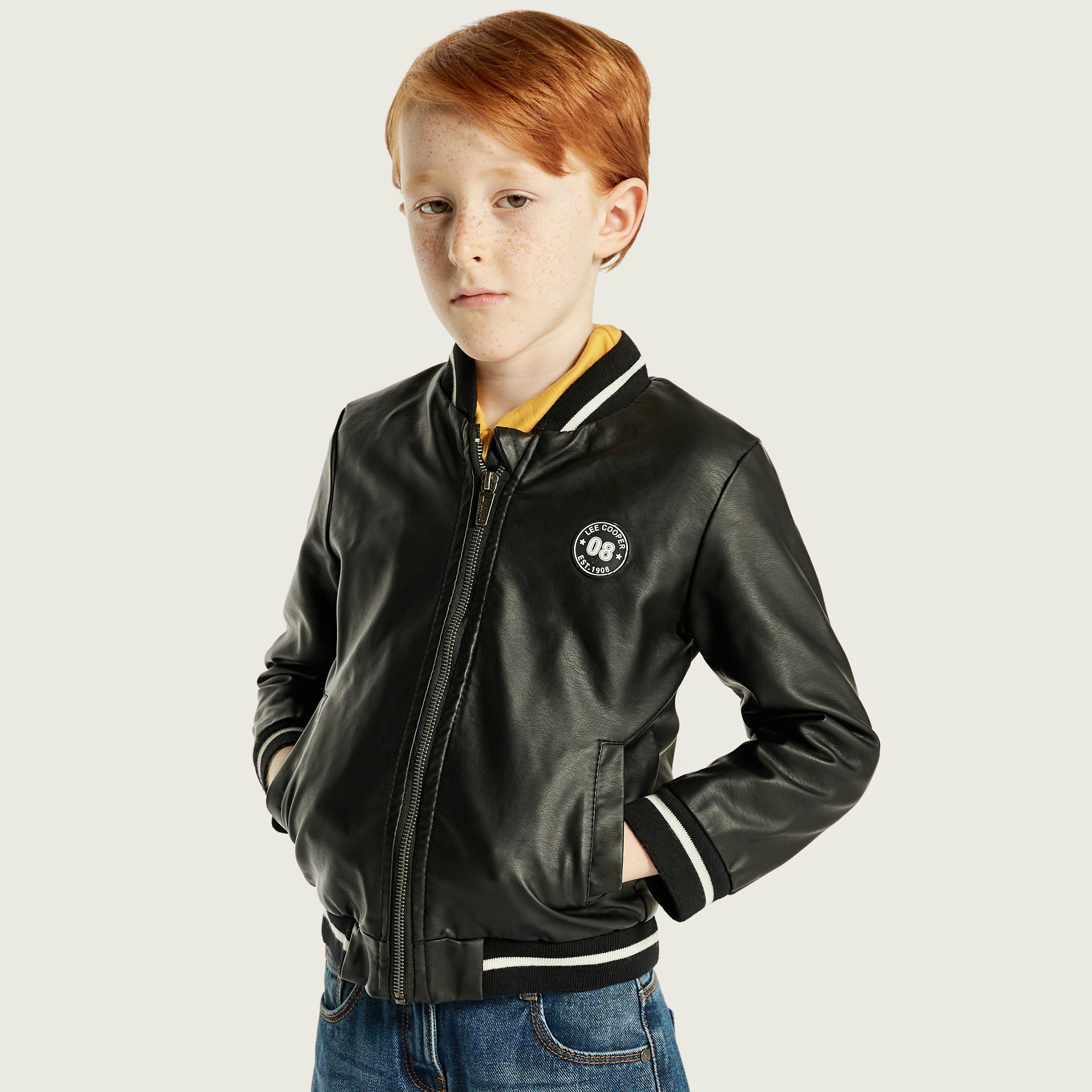 Lee Cooper Jacket with High Neck and Long Sleeves-baby-boys-clothing-winterwear-jacketsandblazers-image-2