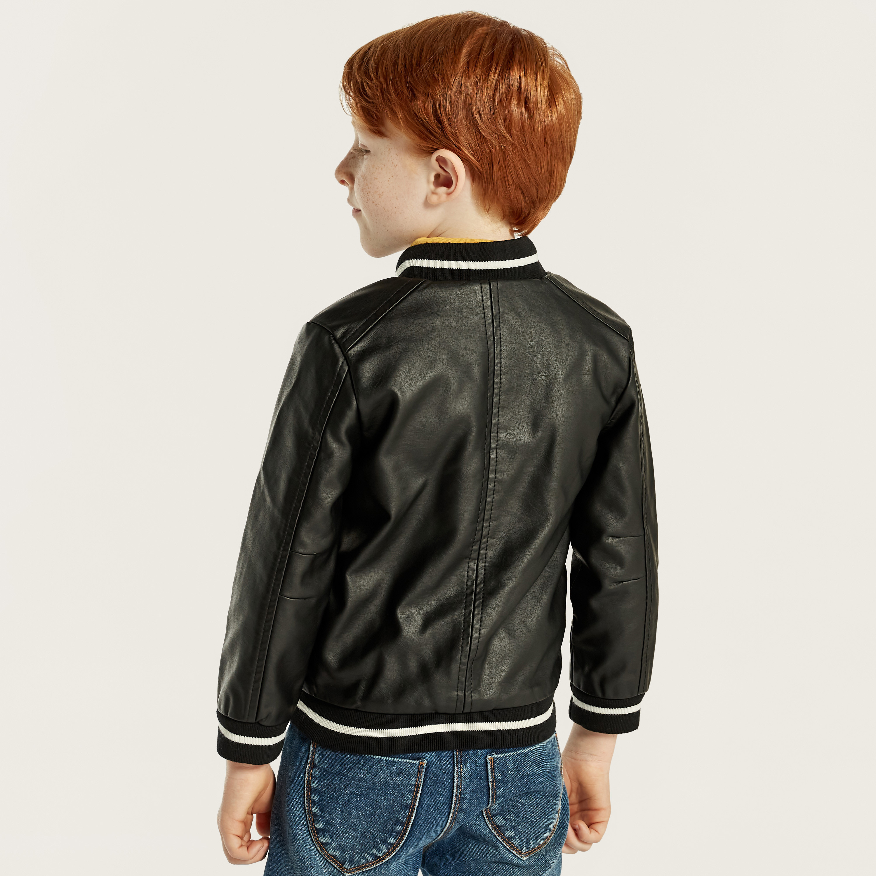 Lee Cooper Jacket with High Neck and Long Sleeves-baby-boys-clothing-winterwear-jacketsandblazers-image-4