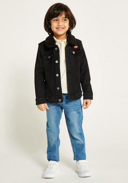 Lee Cooper Solid Jacket with Long Sleeves and Button Closure-Coats and Jackets-image-0
