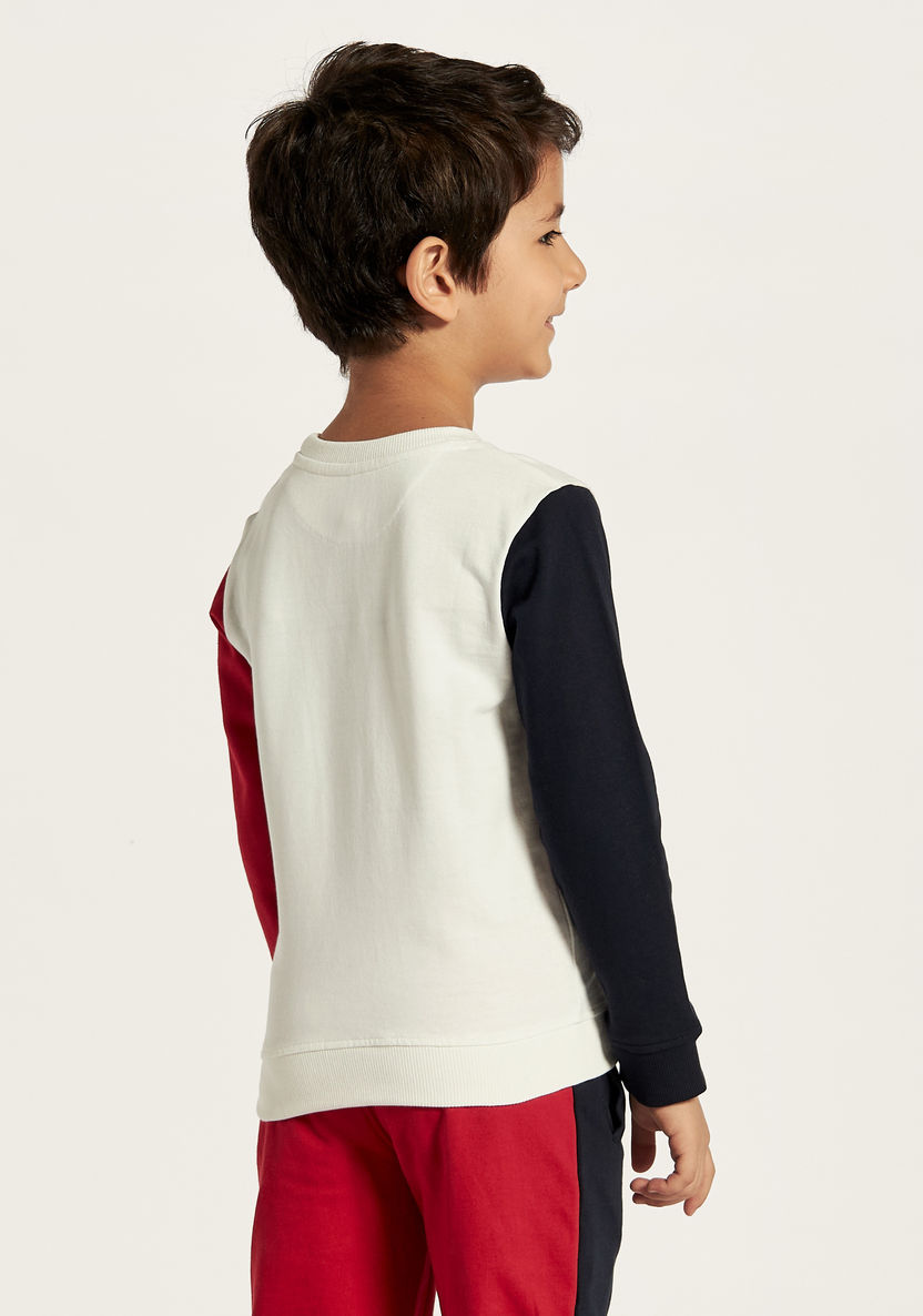 Lee Cooper Printed Long Sleeves Sweatshirt with Crew Neck-Sweatshirts-image-3