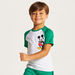 Mickey Mouse Print T-shirt with Crew Neck and Raglan Sleeves-T Shirts-thumbnail-1