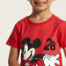 Disney Mickey Mouse Print Round Neck T-shirt with Short Sleeves-T Shirts-thumbnail-2