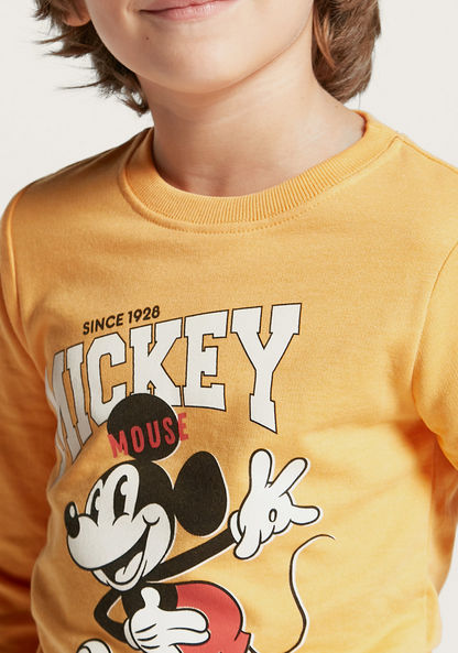 Disney Mickey Mouse Print Sweatshirt with Long Sleeves-Sweatshirts-image-2