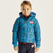 Avengers Print Puffer Jacket with Hood and Zip Closure-Coats and Jackets-thumbnail-0