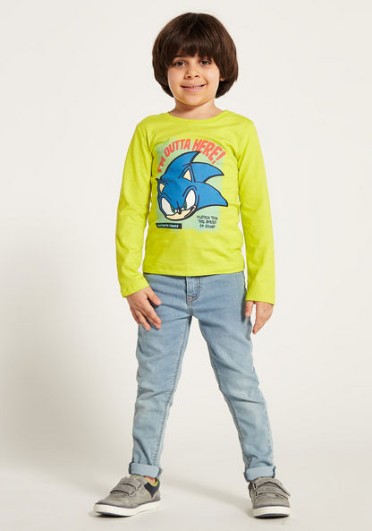 SEGA Sonic The Hedgehog Print T-shirt with Long Sleeves