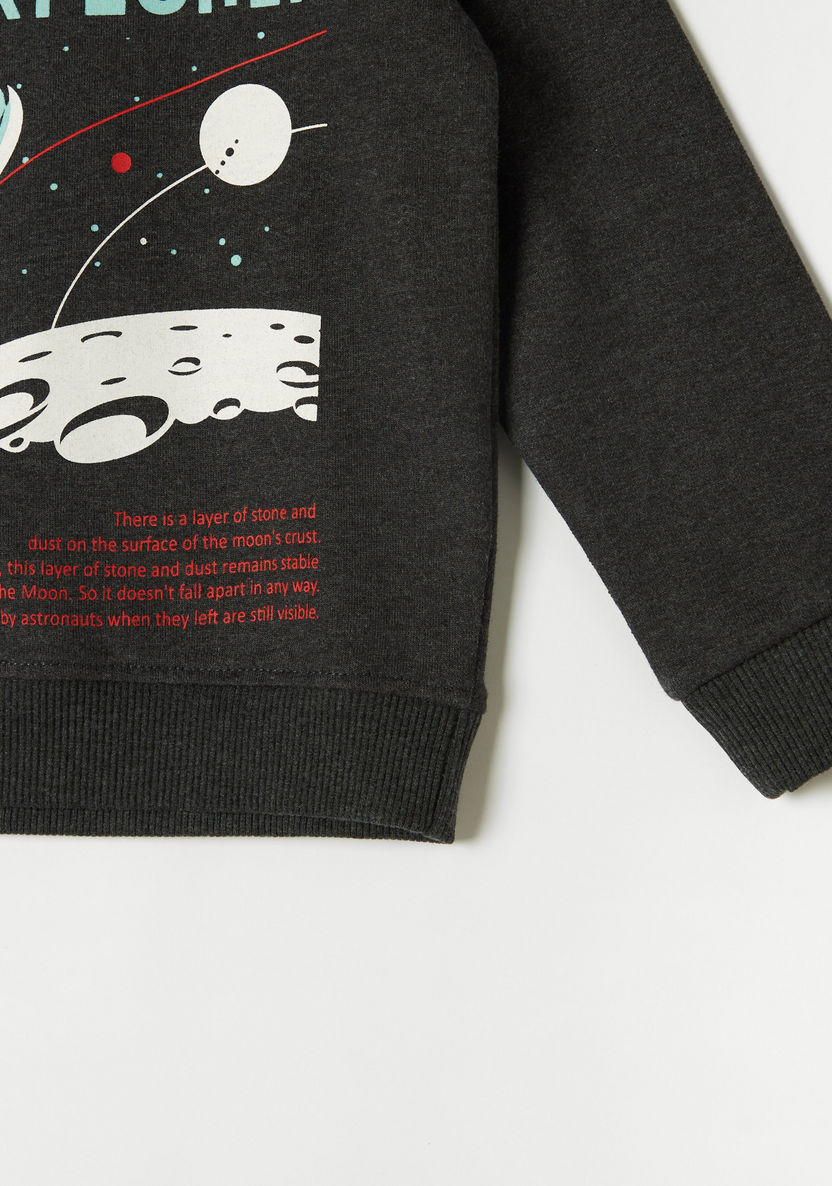 NASA Print Crew Neck Pullover with Long Sleeves-Sweatshirts-image-2
