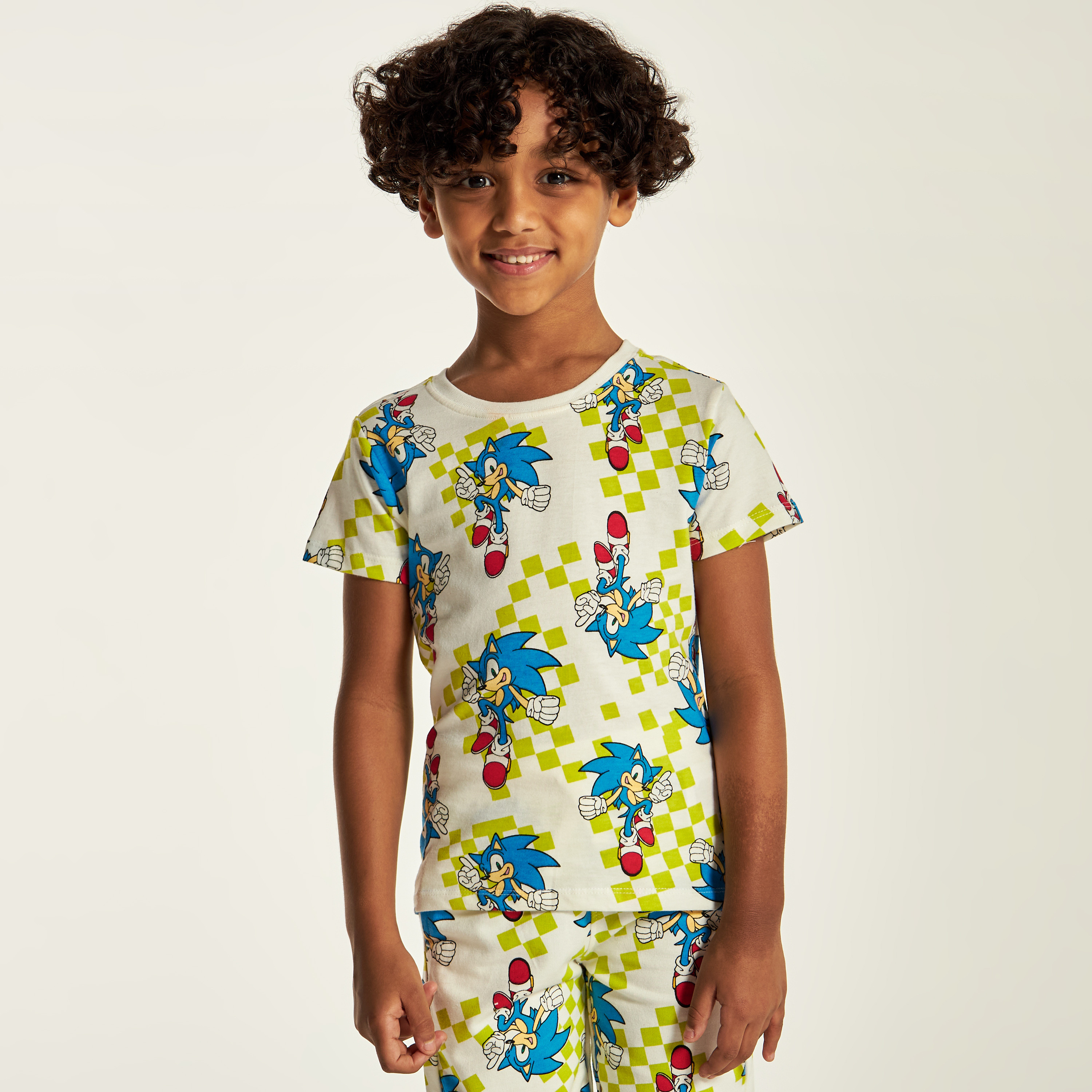 SEGA Sonic The Hedgehog Print T-shirt and Shorts Set-boys-clothing-setsandcoords-image-3