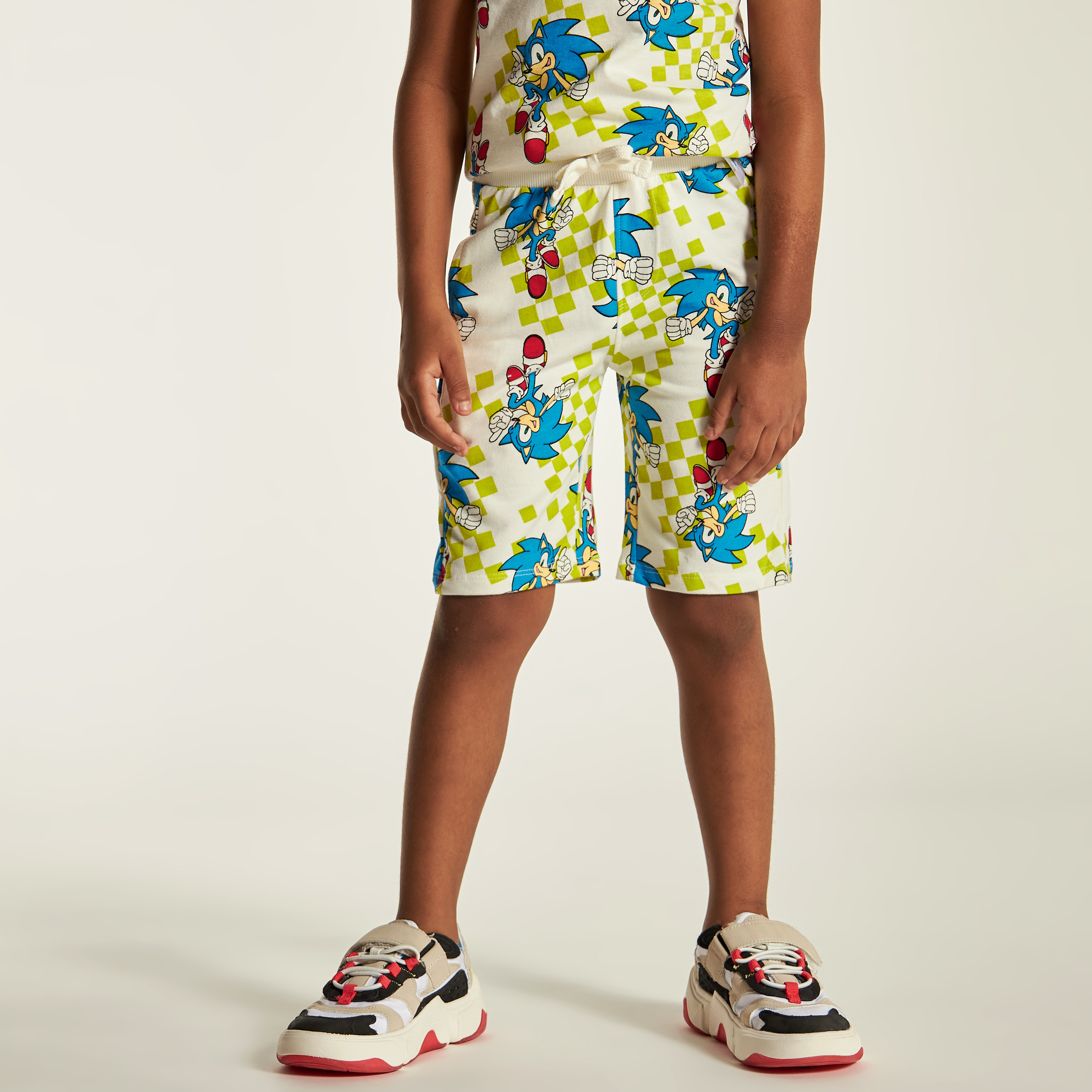 SEGA Sonic The Hedgehog Print T-shirt and Shorts Set-boys-clothing-setsandcoords-image-4