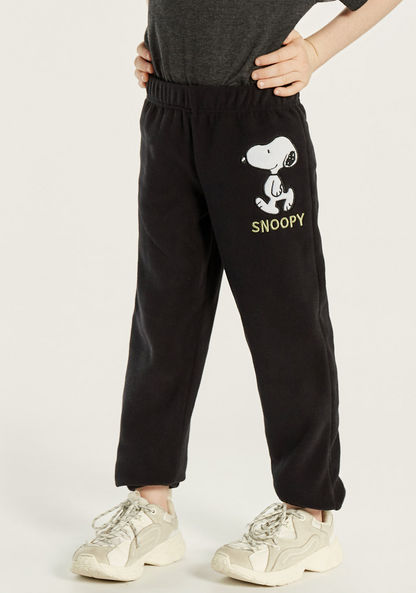 Snoopy Print Jacket and Jog Pant Set-Clothes Sets-image-2