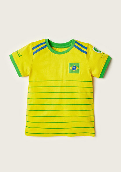 FIFA Printed Crew Neck T-shirt and Shorts Set